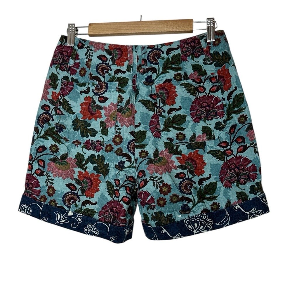 Sundance Shorts Women's Size 2 Linen Blend Bohemian Flower‎ Beach Resort Pockets - Picture 2 of 7